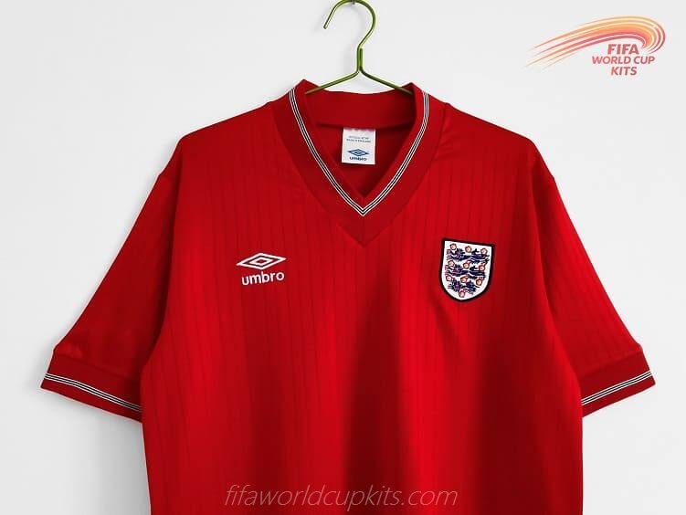 England 84-87 Away Red Football Kit