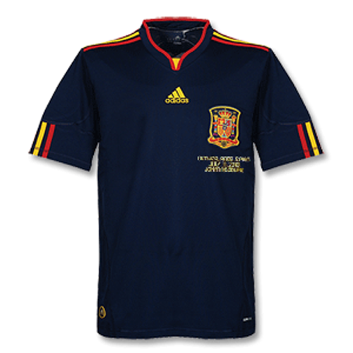 2010 Spain Away Blue Retro Soccer Jersey Shirt - Official Replica 4268