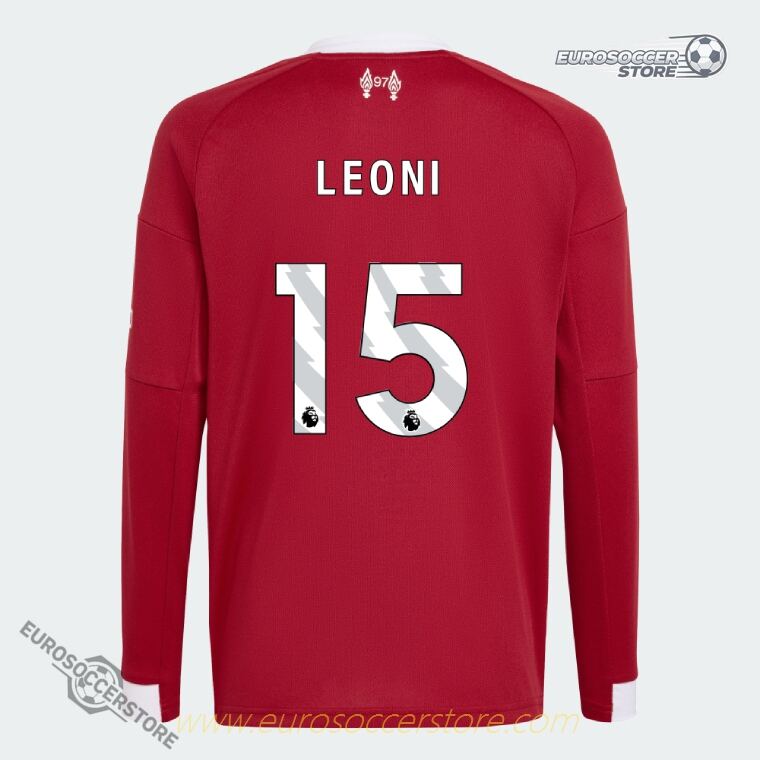 LEONI 15 Liverpool 25-26 Home Long Sleeve Football Jersey