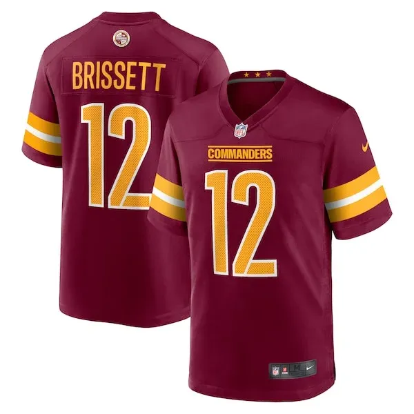 None Jacoby Brissett Game Jersey - Burgundy | NFL Player Jersey