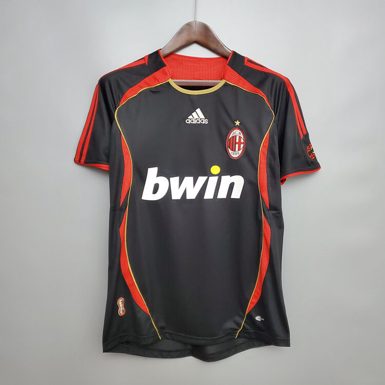 AC Milan 2006 Black Retro Football Shirt Jersey - Official Replica