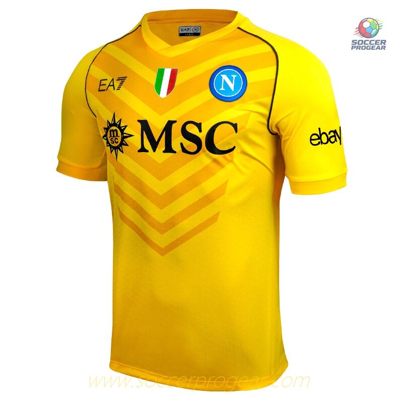 NAPLES Calcio Serie A JERSEY 2023 2024 YELLOW GOALKEEPER
