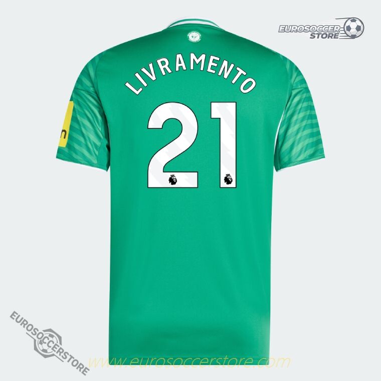 Newcastle United 25-26 Season Away Jersey with LIVRAMENTO 21 Printing