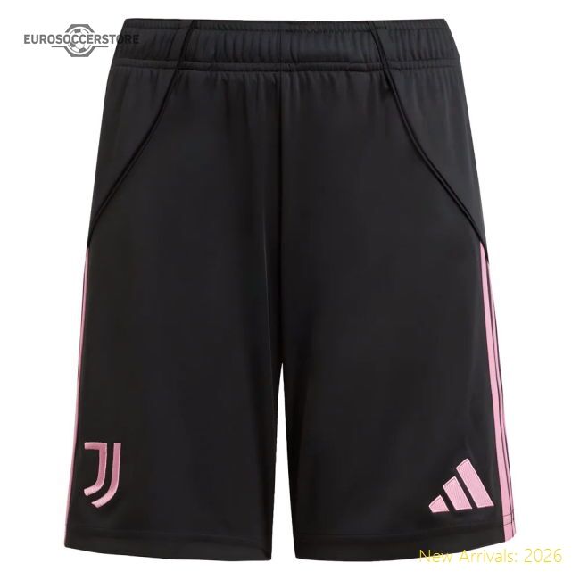 Premium 2025-2026 Old Lady Home Match Shorts (black) - Kids