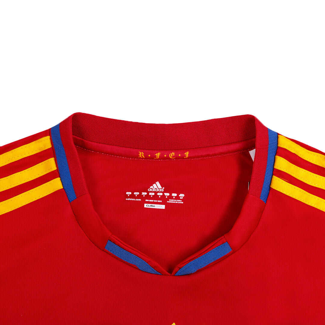 Retro SILVA #21 2010 Spain Home  Soccer Jersey Authentic Kit