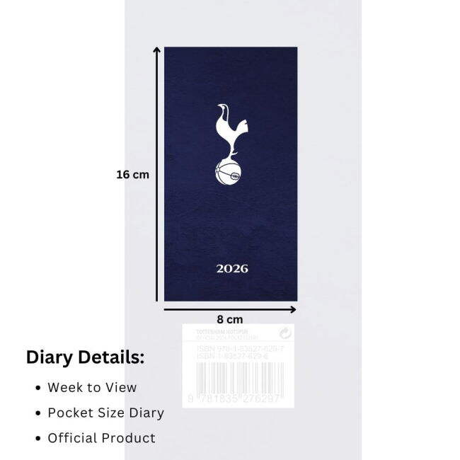 Adult Tottenham Hotspur FC Slim Diary 2026
