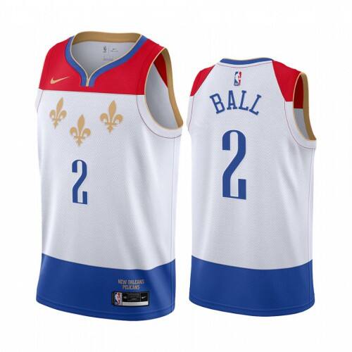 Pelicans #2 Lonzo Ball Official 2020 City NBA Jersey - White Swingman