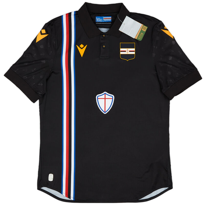 UC Sampdoria 2324 Third Black Soccer Jersey Shirt - Official Replica
