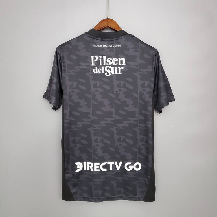 Breathable Colo-Colo Soccer Jersey 21-22 Black Away Shirt