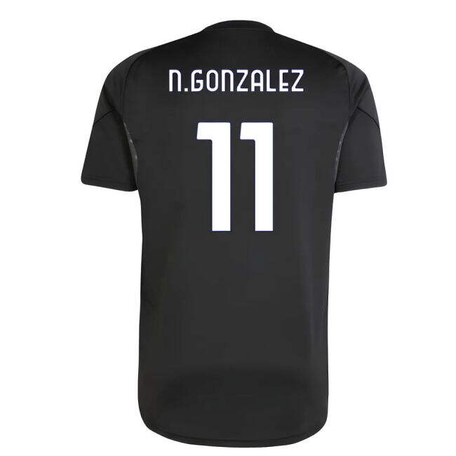 2025-2026 Juventus Training Shirt (Black) (N.Gonzalez 11)