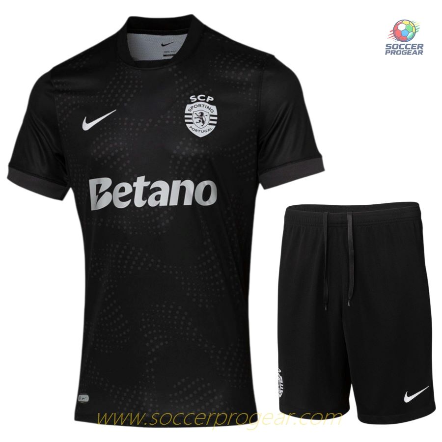 Sporting Children Away Football Soccer Jersey Team Jersey 2025-2026 Season Black