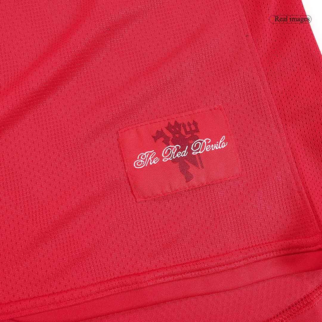 Vintage Soccer Jersey Manchester United Home Long Sleeve 2007/08