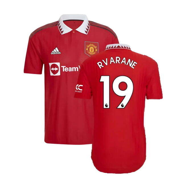2022-20 Man Utd Home Shirt R VARANE #19 M S