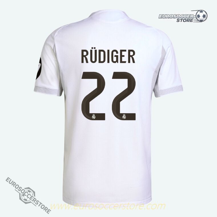 Real Madrid Home RÜDIGER 22 Football Jersey 25-26 (Authentic Player Edition)
