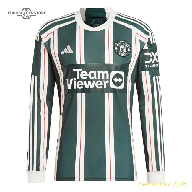Premium 2023-2024 Man Utd Long Sleeve Away Shirt - Premium Quality