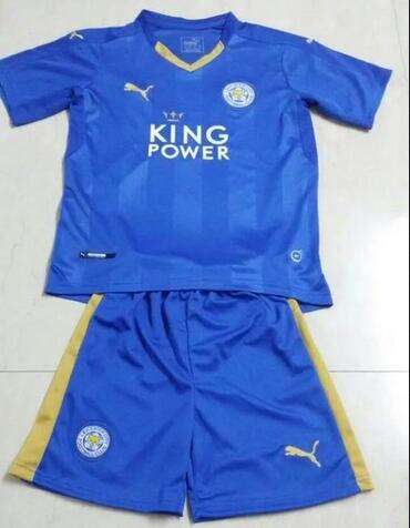 Kids Discount Leicester City football shirt 2015-16 Home Soccer