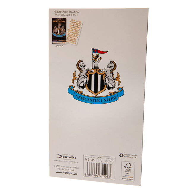 Newcastle United FC Personalised Birthday Card (Limited Edition)