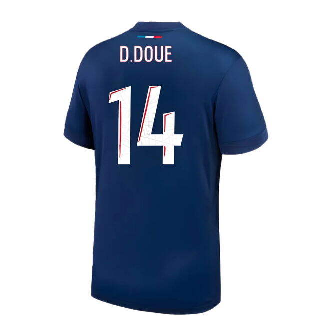 Faithful Psg Psg Paris Saint Germain Home Shirt D Doue #14 Elite P...