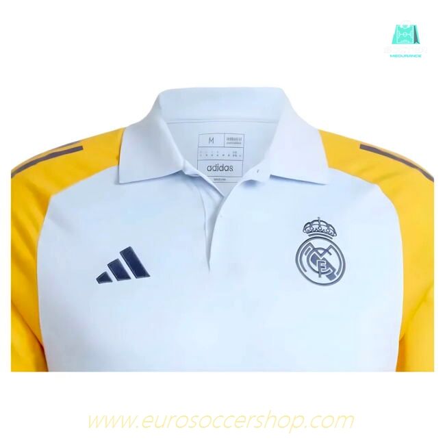 2024-2025 Real Madrid Polo Shirt (Glow Blue)