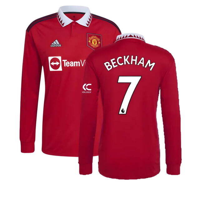 Man Utd 2022-20 Home Football Shirt Featuring BECKHAM 7 L M S
