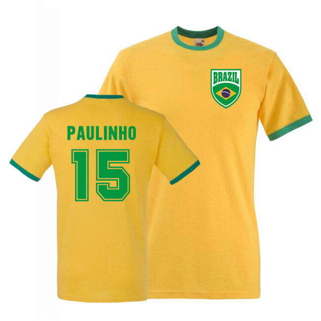 Replica Paulinho Brazil Ringer Tee (Yellow) Performance