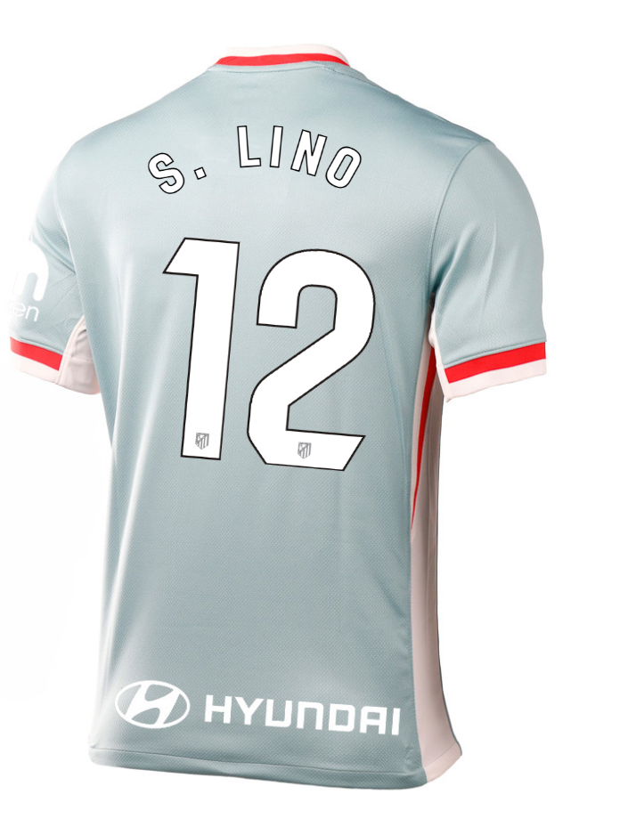 Atletico Madrid's 24-25 Laliga Away Jersey featuring S. LINO with the number 12.