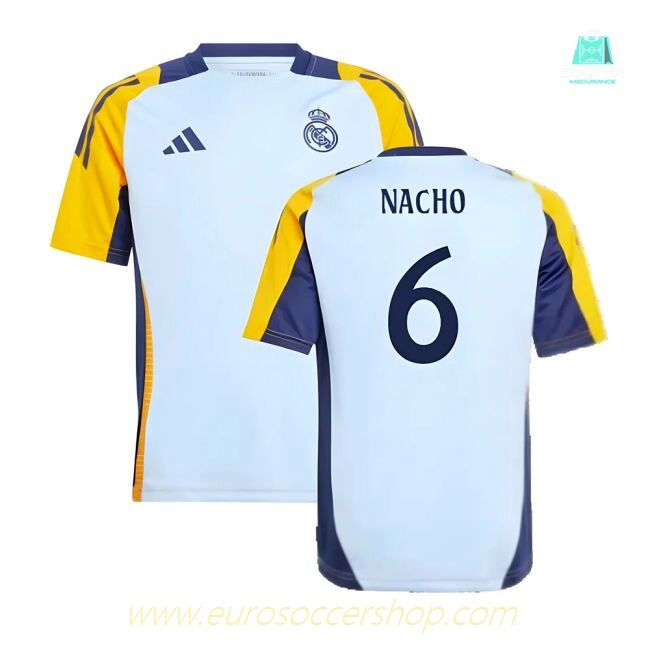 2024-2025 Real Madrid Training Shirt (Glow Blue) - Kids (Nacho 6)