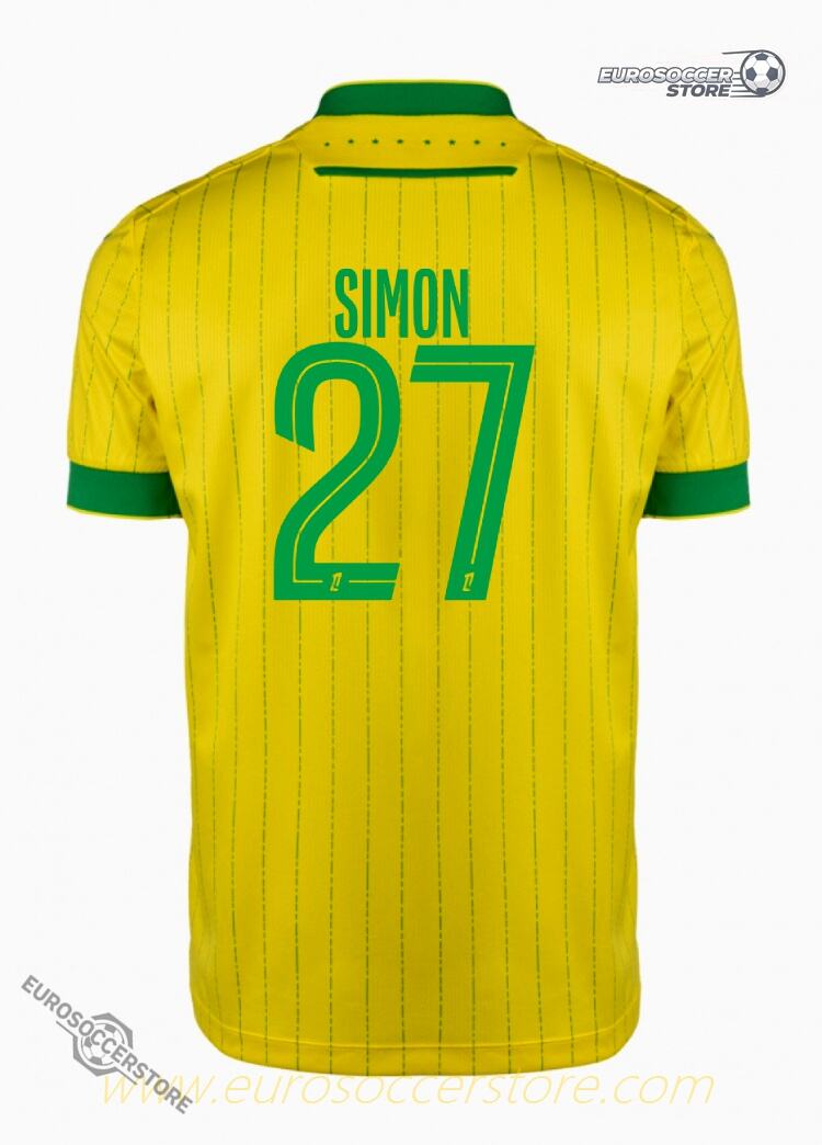 FC Nantes 25-26 Season Home Jersey, SIMON #27 Edition