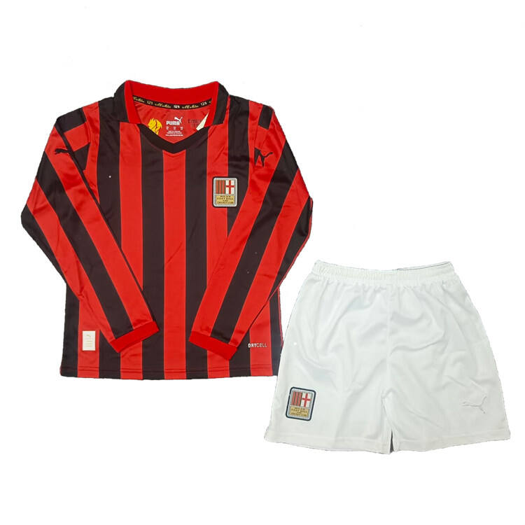 Kids AC Milan 125th Anniversary Red Kit ShirtShorts - Official