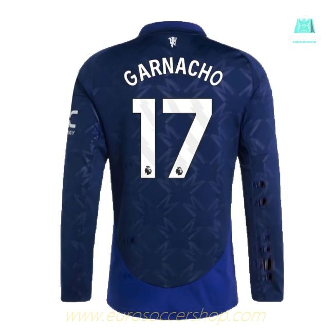 2024-2025 Man Utd Long Sleeve Away Shirt (Garnacho 17)