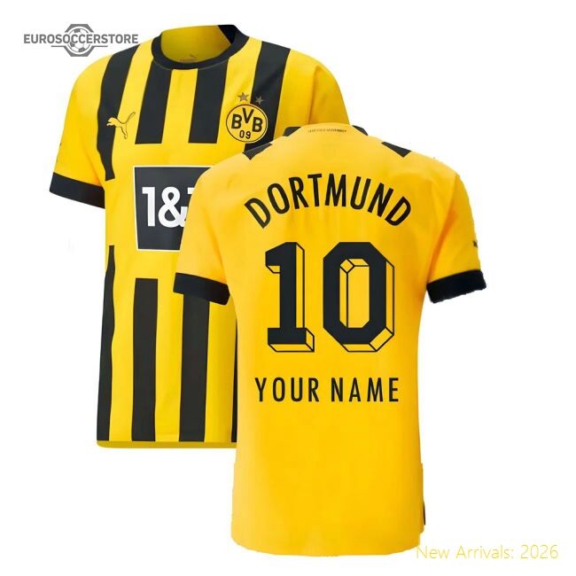 2022-2023 Borussia Dortmund Authentic Home Shirt (your Name)