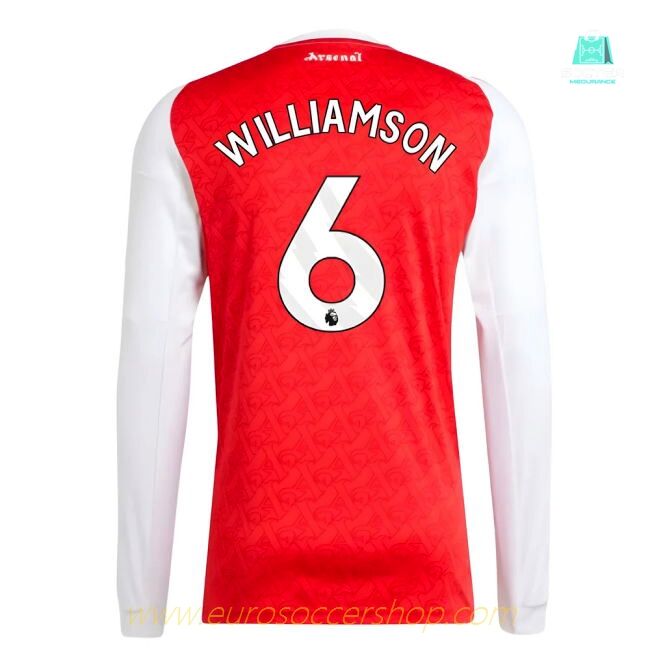 2025-2026 Arsenal Long Sleeve Home Shirt (Williamson 6)