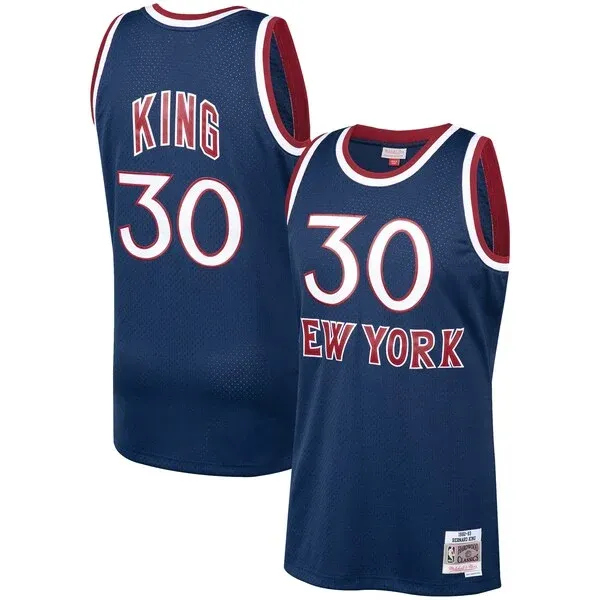 Bernard King NYK Swingman Jersey - high-quality NBA - Navy NBA