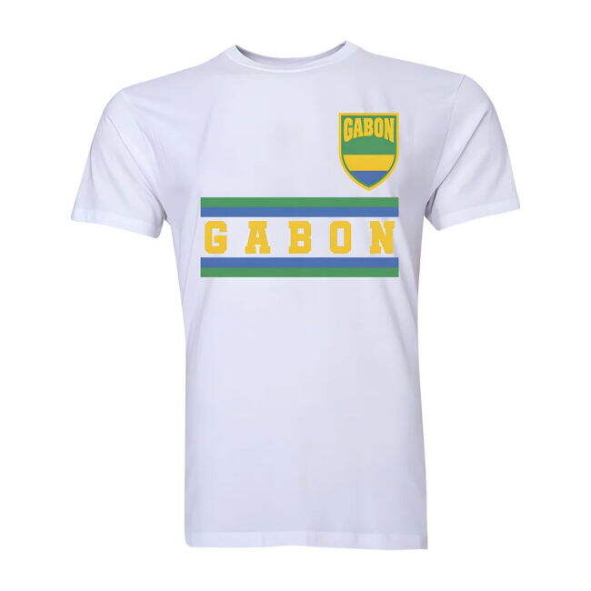 Limited-Edition Gabon Core Football Country T-Shirt (White)