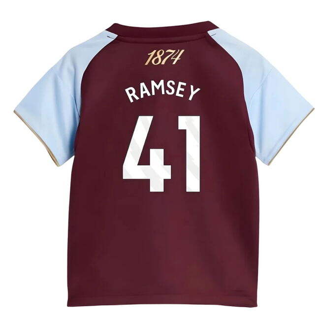 Aston Villa Licensed 2025-2026 Aston Villa Home Baby Kit (Ramsey 41)