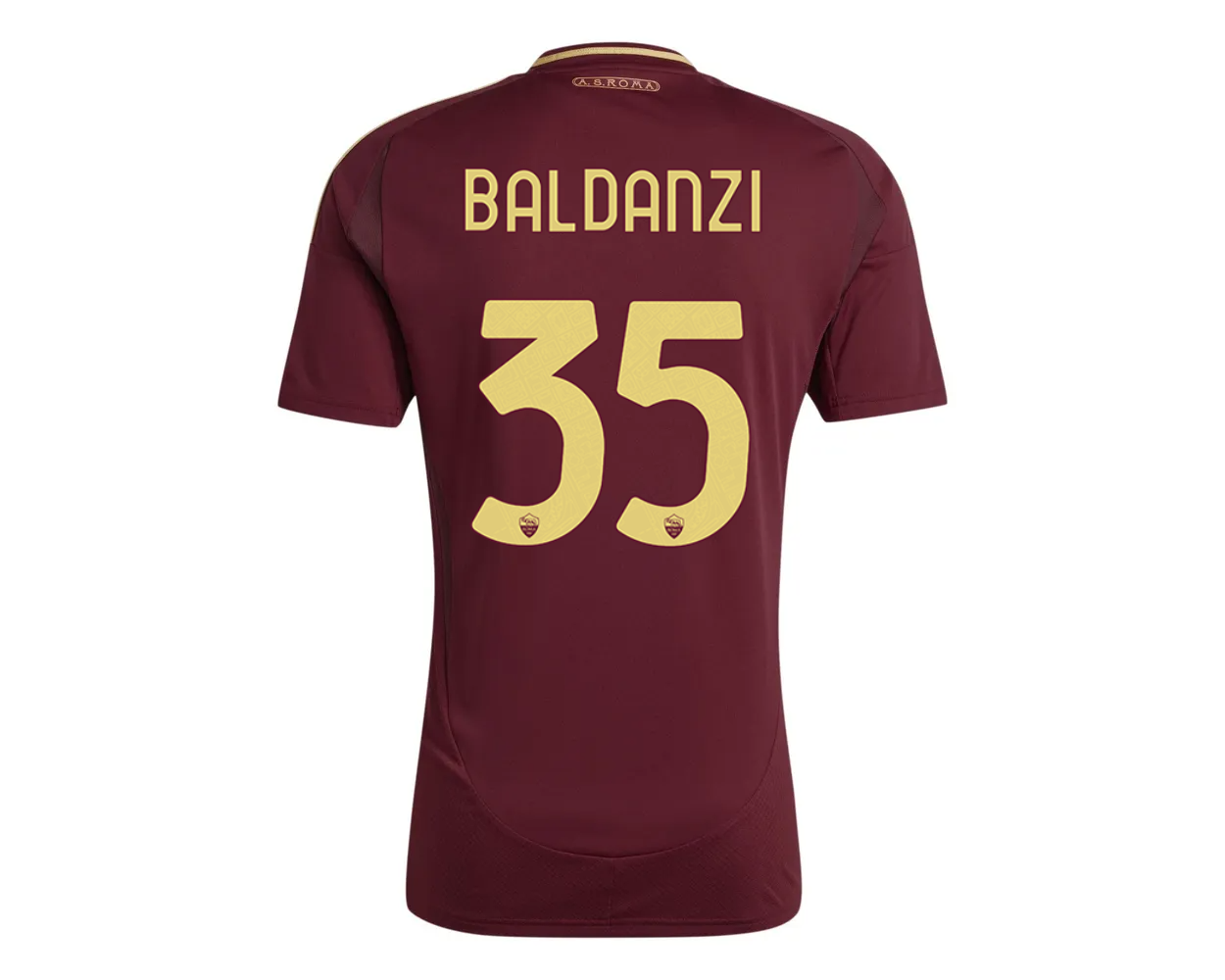 AS Roma 24-25 Season Home Jersey Featuring BALDANZI #35
