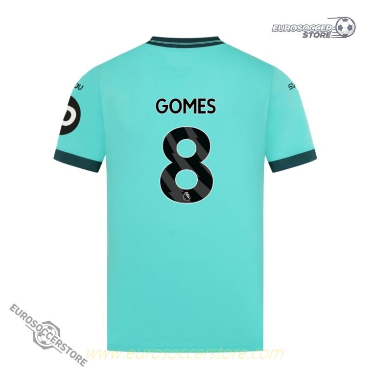 Away Jersey of Wolverhampton Wanderers for 25-26 Season with GOMES 8