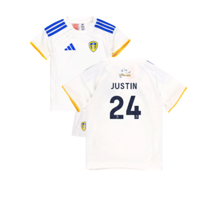 2025-2026 Leeds United Home Baby Kit (Justin 24) - authentic style
