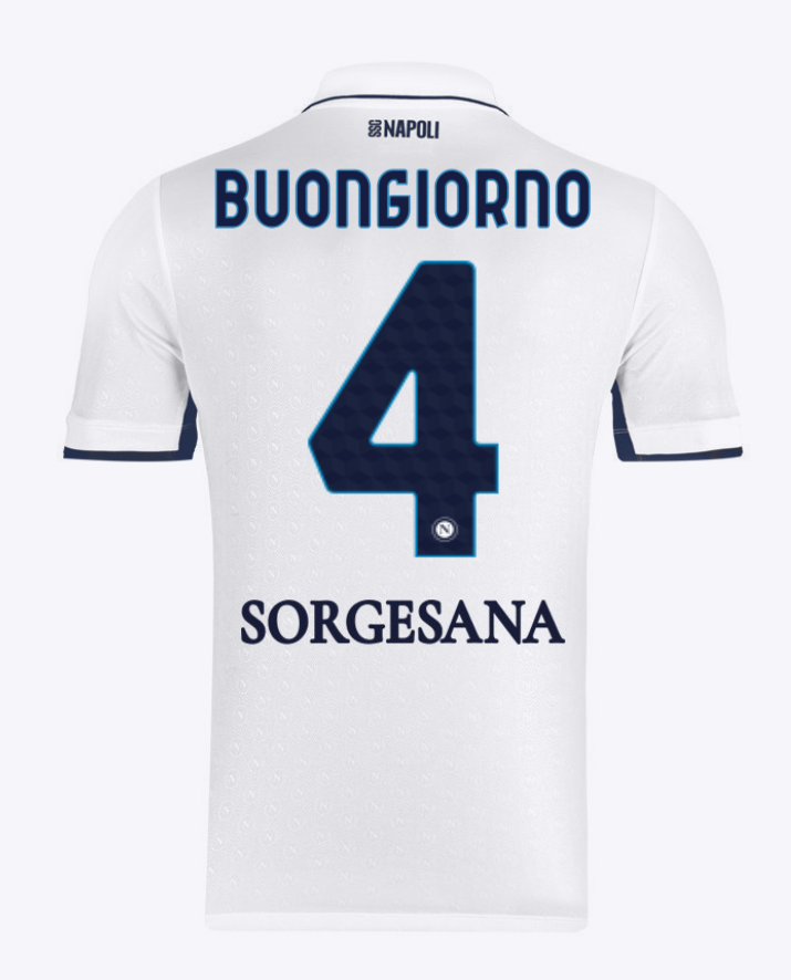 Napoli's 24-25 Season Away Jersey - Buongiorno #4 Version