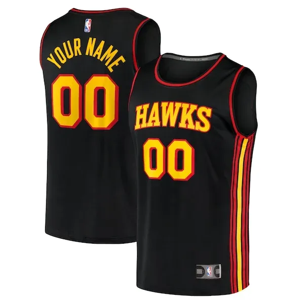 Atlanta Hawks ATL Replica Jersey - high-quality NBA - Black workout