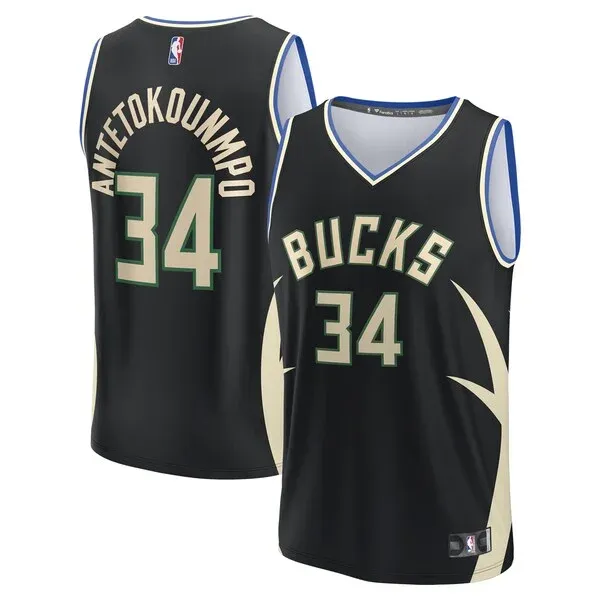 Giannis Antetokounmpo MIL Replica Jersey - superior vintage - Black