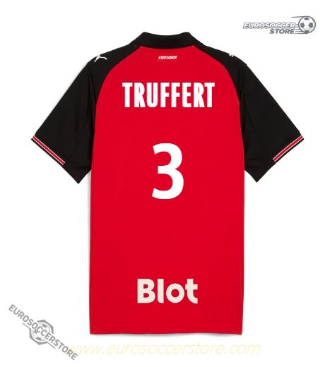 Rennes Home TRUFFERT 3 Football Jersey 25-26 Season