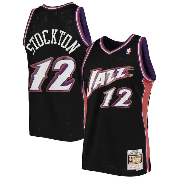 John Stockton UTA Swingman Jersey - contemporary authentic - Black