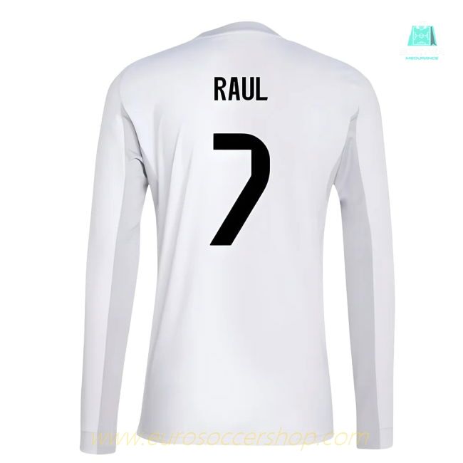 2025-2026 Real Madrid Long Sleeve Home Shirt (Raul 7)