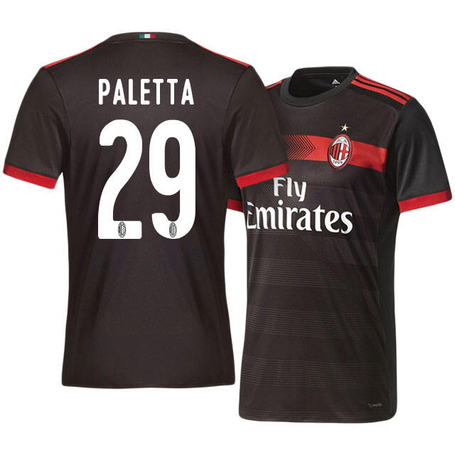 AC Milan Third 201718 Gabriel Paletta 29 Soccer Jersey Shirt -