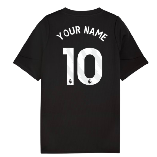 2025-2026 Man City Training Jersey (Black) - Kids (Your Name)