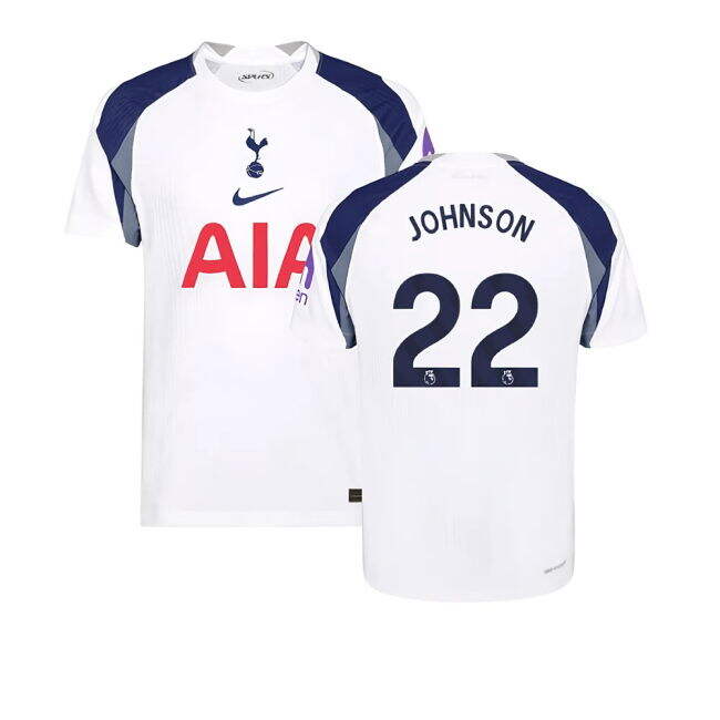 Tottenham Official Home Football Shirt 2025-20 Johnson 22 M S