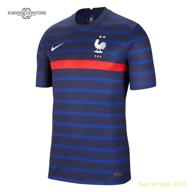 France 2020-2021 Authentic Home Shirt (fra) Sleek Slim Contemporary