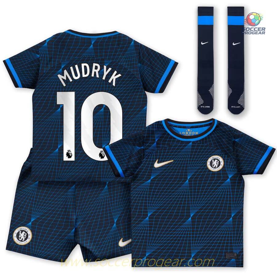 Chelsea Youth Away Team Jersey Team Jersey 2023 2024 Mudryk