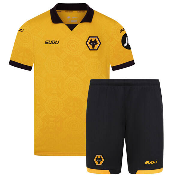 Kids Wolves 2526 Home Kit ShirtShorts - Official Replica 21118
